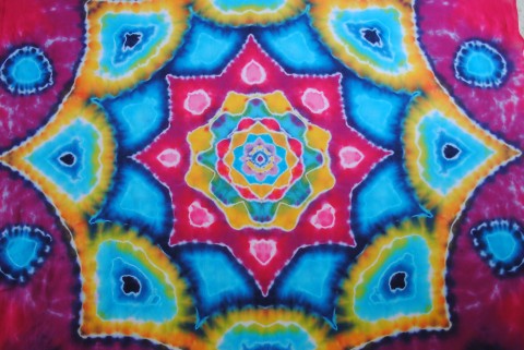 Tapiserie/Šátek - Miluji tropy květina obraz batika květ šátek šál mandala hippie tropický batikovaný tapiserie 