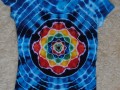 Batikované tričko - Květ ve vlnách