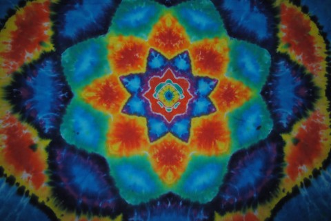 Tapiserie - Letní opojení obraz květ šátek mandala lotos hippie batikovaný tapiserie 