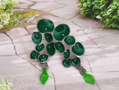 Náušnice - náruč zeleného kvítí