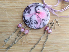 Náušnice Lace Cross