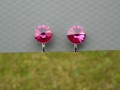 Swarovski light rose klipsy antiale