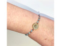 Náramek, Simple, Flower GreyBlue