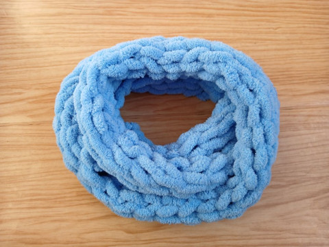 Měkký pletený nákrčník puffy modrá. dárek zima šála zimní měkoučký teplo zachumlání tunel  Měkký pletený nákrčník puffy modrá. dárek zima šála zimní měkoučký teplo zachumlání tunel