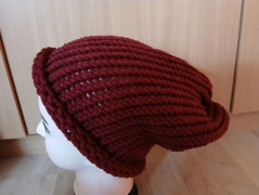 Pletená čepice 2v1 (zelená + černá)