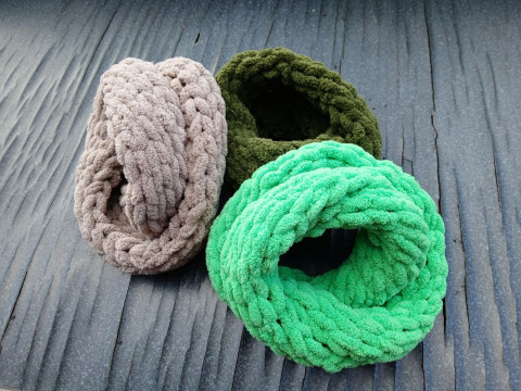 Měkký pletený nákrčník puffy-zelená dárek zima šála zimní měkoučký teplo zachumlání tunel  Měkký pletený nákrčník puffy-zelená dárek zima šála zimní měkoučký teplo zachumlání tunel