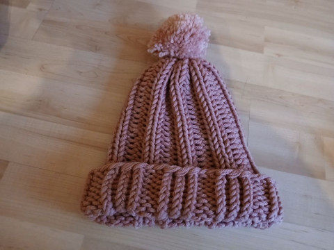 Pletený kulich big (starorůžová) kulich dárek zima žena zimní teplá muž  Pletený kulich big (starorůžová) kulich dárek zima žena zimní teplá muž