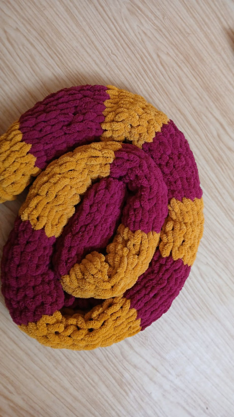 Měkká pletená maxi šála puffy..... dárek zima zimní teplo zachumlání 