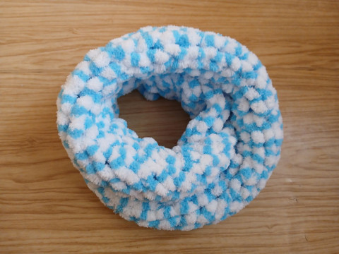 Měkký pletený nákrčník puffy modrá+ dárek zima šála zimní měkoučký teplo zachumlání tunel  Měkký pletený nákrčník puffy modrá+ dárek zima šála zimní měkoučký teplo zachumlání tunel