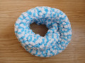 Měkký pletený nákrčník puffy modrá+