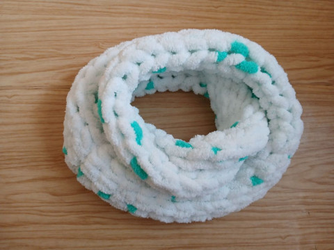 Měkký pletený nákrčník puffy zel. dárek zima šála zimní měkoučký teplo zachumlání tunel  Měkký pletený nákrčník puffy zel. dárek zima šála zimní měkoučký teplo zachumlání tunel