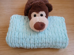 Pletená čepice big (světle hnědá)