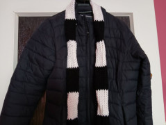 Pletená spadlá čepice - melír