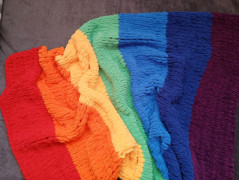 Pletená spadlá čepice - melír