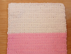 Pletená spadlá čepice - melír