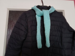 Pletená spadlá čepice - melír