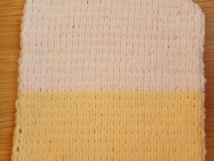 Pletená spadlá čepice - melír