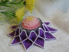 Návlek na vajíčka s modrými korálky