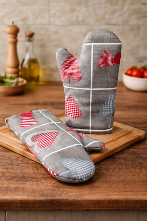 Chňapka dlouhá - Srdce domov dekorace děti kapsář hračky postýlka venkov rukavice chňapka do kuchyně 