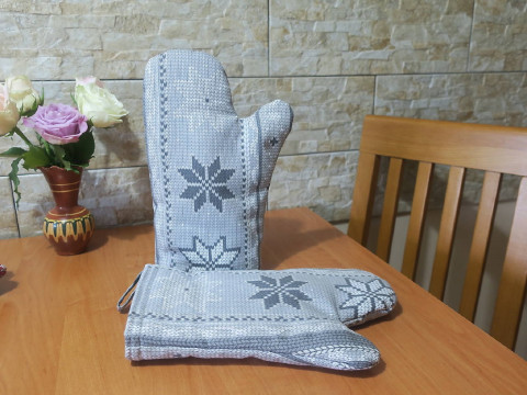 Chňapka dlouhá - Šedá 1 domov dekorace děti kapsář hračky postýlka venkov rukavice chňapka do kuchyně 