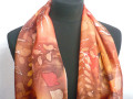 Hedvábná šála Podzim.