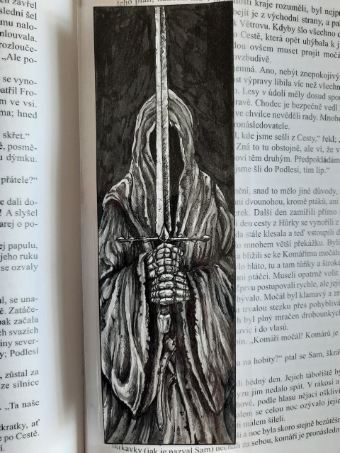 Zalozka do knihy Nazgul kniha záložka fantasy tolkien lord of the rings nazgul 