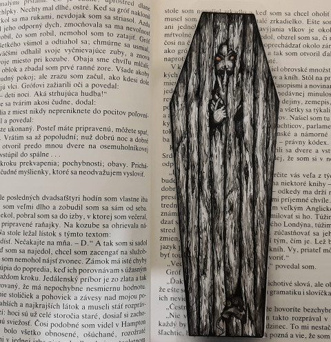 Záložka do knihy Dracula netopýr kniha book upír horror bat dracula nosferatu vampyre 