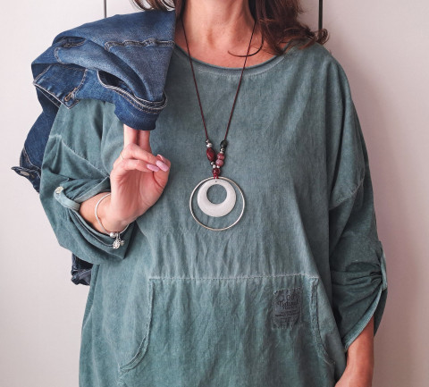 Burgundy - Šik-art náhrdelník vínová korále designový burgundy ležérní dlouhý náhrdelník výrazný náhrdelník originální náhrdelník výrazný šperk šik-art náhrdelník ležérní náhrdelník 