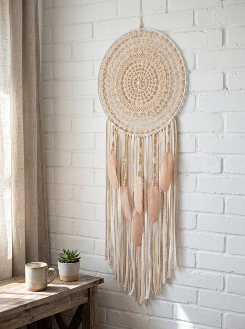 Lapač zlých snů 40 x 110 cm indián indiánský nad postel strážce boho dream lapač dreamcatcher lapač snů do ložnice 