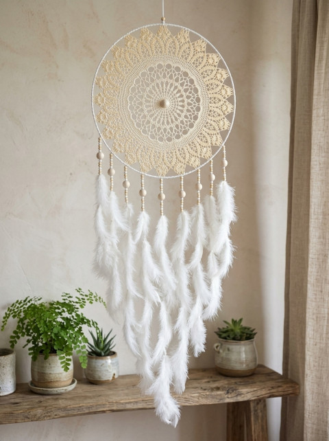 Lapač zlých snů 40 x 115 cm indián indiánský nad postel strážce boho dream lapač dreamcatcher lapač snů do ložnice 