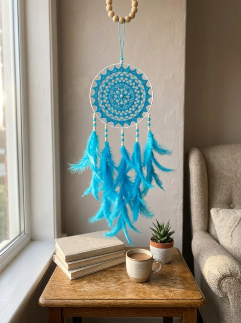 Lapač zlých snů 20 x 65 cm indián indiánský nad postel strážce boho dream lapač dreamcatcher lapač snů do ložnice 