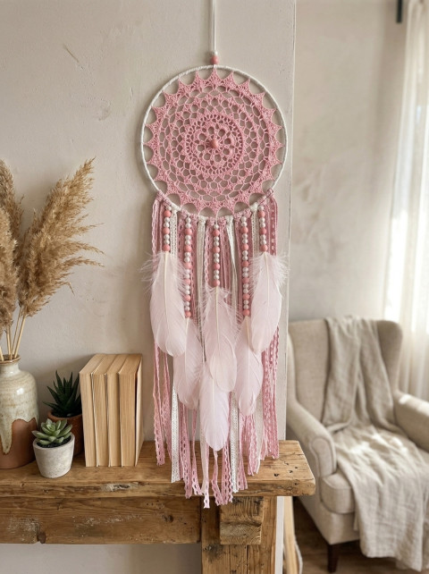 Lapač zlých snů 20 x 65 cm indián indiánský nad postel strážce boho dream lapač dreamcatcher lapač snů do ložnice 