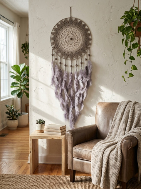 Lapač zlých snů 40 x 115 cm indián indiánský nad postel strážce boho dream lapač dreamcatcher lapač snů do ložnice 