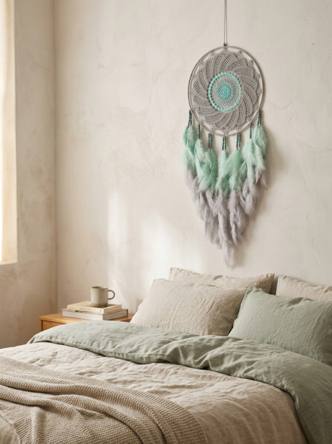 Lapač zlých snů 35 x 95 cm indián indiánský nad postel strážce boho dream lapač dreamcatcher lapač snů do ložnice 