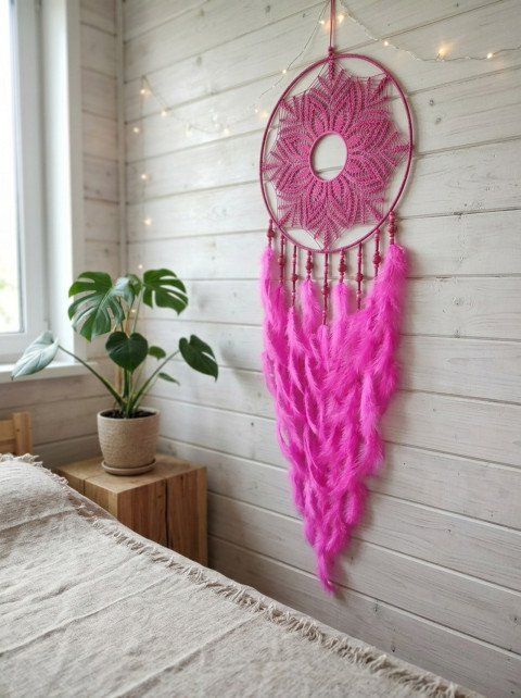 Lapač zlých snů 40 x 130 cm indián indiánský nad postel strážce boho dream lapač dreamcatcher lapač snů do ložnice 