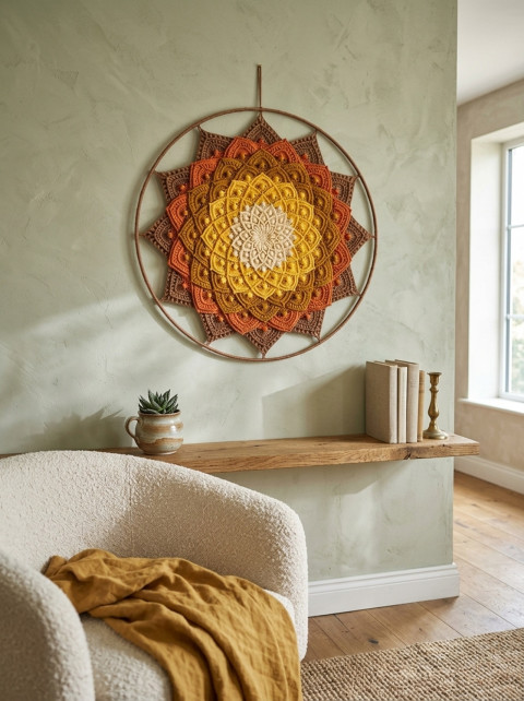 Mandala Lotosový květ - 3D - 45 cm meditace harmonie meditační lotosový květ mandaly mndala 