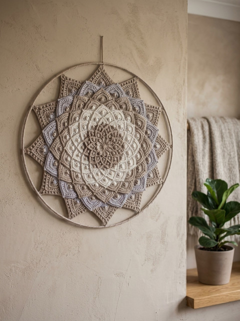 Mandala Lotosový květ - 3D - 45 cm meditace harmonie meditační lotosový květ mandaly mndala 