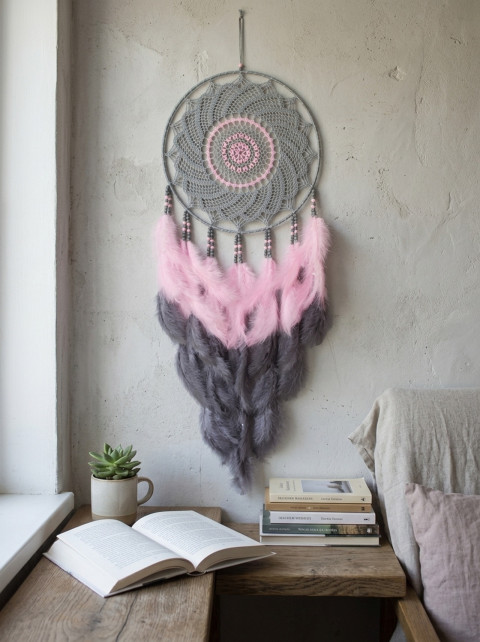 Lapač zlých snů  35 x 95 cm indián indiánský nad postel strážce boho dream lapač dreamcatcher lapač snů do ložnice 