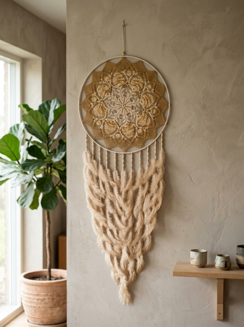 MAXI lapač zlých snů 50 x 140 cm indián indiánský nad postel strážce boho dream lapač dreamcatcher lapač snů do ložnice 