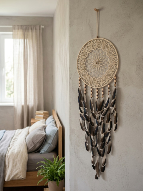 Lapač snů  35 x 105 cm indián indiánský nad postel strážce boho dream lapač dreamcatcher lapač snů do ložnice 