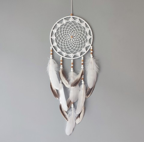 Lapač zlých snů 18 x 55 cm indián indiánský nad postel strážce boho dream lapač dreamcatcher lapač snů do ložnice 