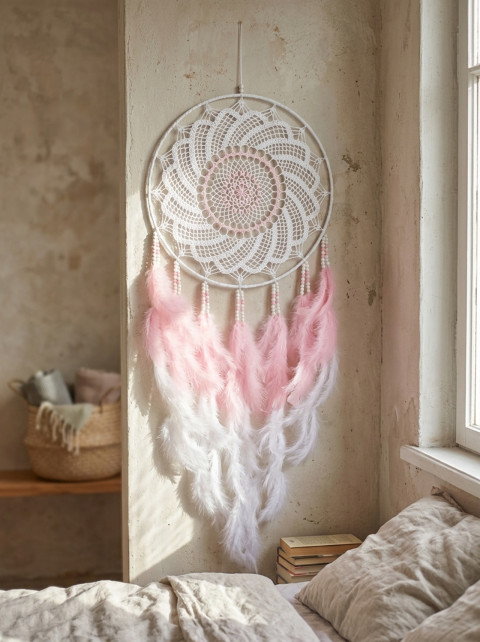 Lapač zlých snů 35 x 95 cm indián indiánský nad postel strážce boho dream lapač dreamcatcher lapač snů do ložnice 