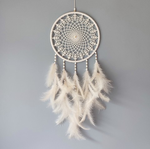 Lapač zlých snů 24 x 65 cm indián indiánský nad postel strážce boho dream lapač dreamcatcher lapač snů do ložnice 