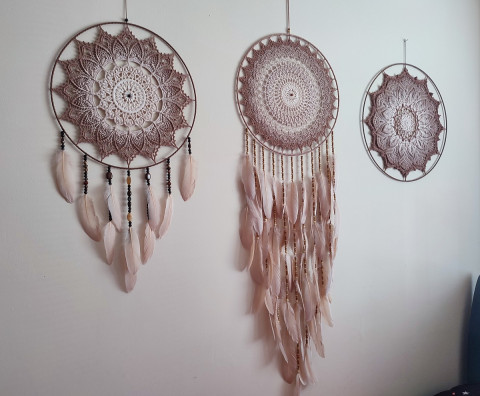 Sestava lapačů zlých snů - SOUMRAK indián indiánský nad postel strážce boho dream lapač dreamcatcher lapač snů do ložnice 