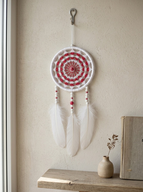 Lapač zlých snů 15 x 40 cm indián indiánský nad postel strážce boho dream lapač dreamcatcher lapač snů do ložnice 