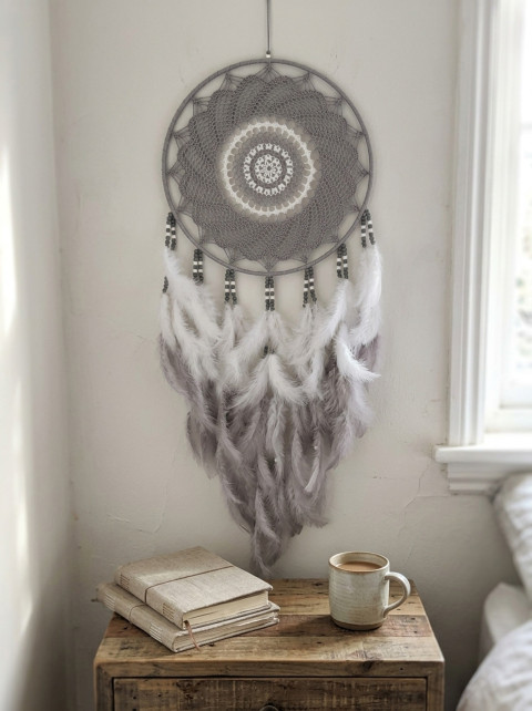 Lapač zlých snů 35 x 95 cm indián indiánský nad postel strážce boho dream lapač dreamcatcher lapač snů do ložnice 