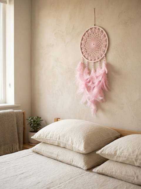 Lapač zlých snů 24 x 65 cm indián indiánský nad postel strážce boho dream lapač dreamcatcher lapač snů do ložnice 
