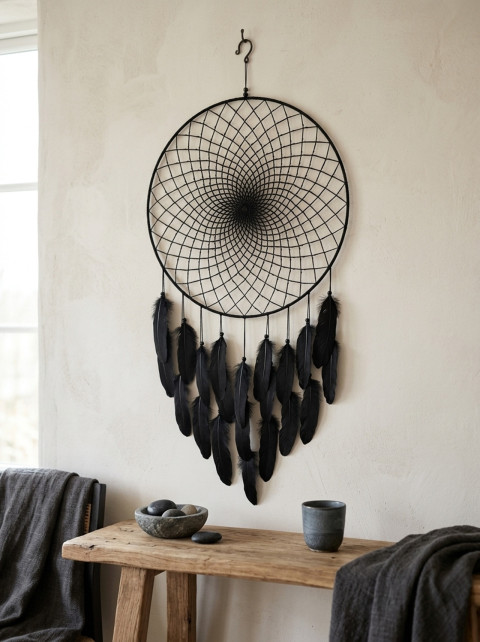 Lapač zlých snů 50 x 100 cm indián indiánský nad postel strážce boho dream lapač dreamcatcher lapač snů do ložnice 