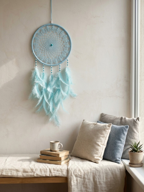 Lapač zlých snů 24 x 65 cm indián indiánský nad postel strážce boho dream lapač dreamcatcher lapač snů do ložnice 