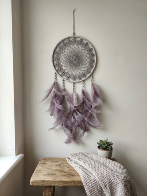 Lapač zlých snů 24 x 65 cm indián indiánský nad postel strážce boho dream lapač dreamcatcher lapač snů do ložnice 